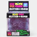 Purple glitter and glow Nee Doh Nice Cube squishy toy