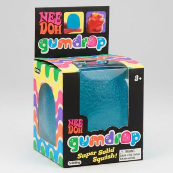 Blue Nee Doh Gum Drop solid squish toy