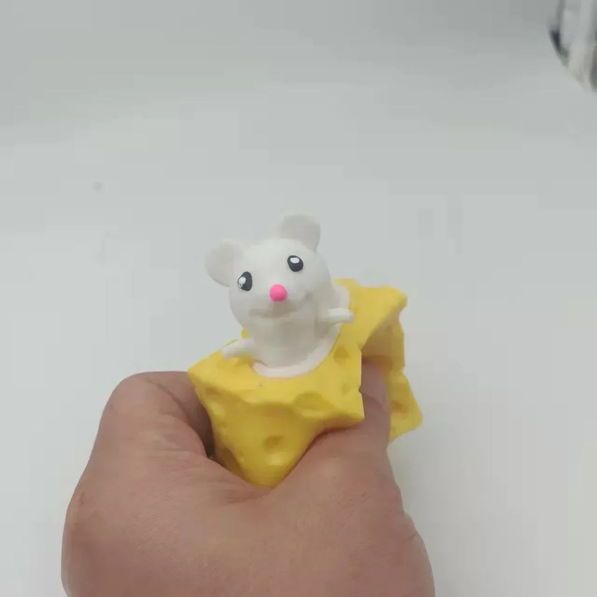 Stress-relieving Pet Cheese Mouse Fidget Toy | Fun Squeeze Stress Ball