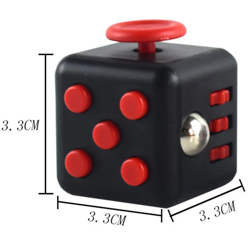 Solid Color Fidget Decompression Dice | Infinite Rubik Cube for Stress and Anxiety Relief
