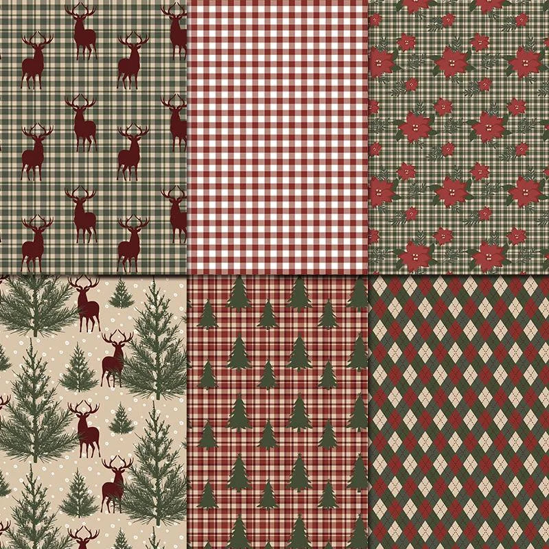 Vintage Christmas Scrapbook Paper Pack - 24 Sheets for Junk Journaling