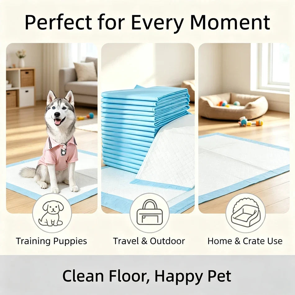 100/50/40/20PCS Absorbent Pet Pee Pads Disposable Dog Cat Training Pads Dry Clean Cushion Pet Supplies Pañales Para Mascotas