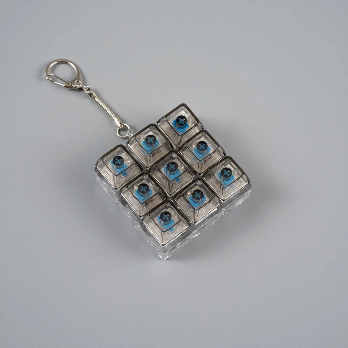 LED Light Up Keychain Keyboard Fidget Toy | Clickable Stress Relief Keychain