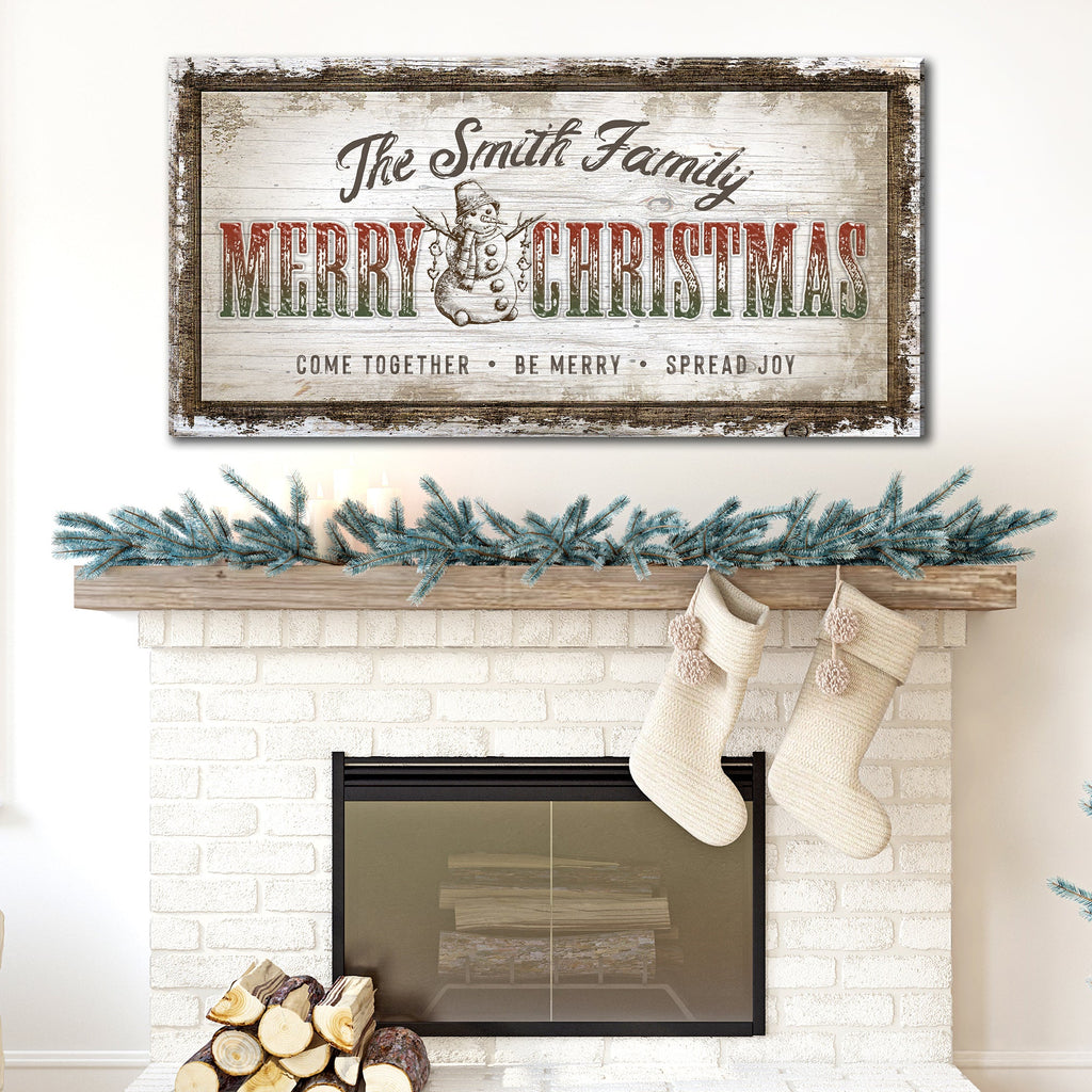 Merry Christmas Sign - Festive Holiday Wall Decor
