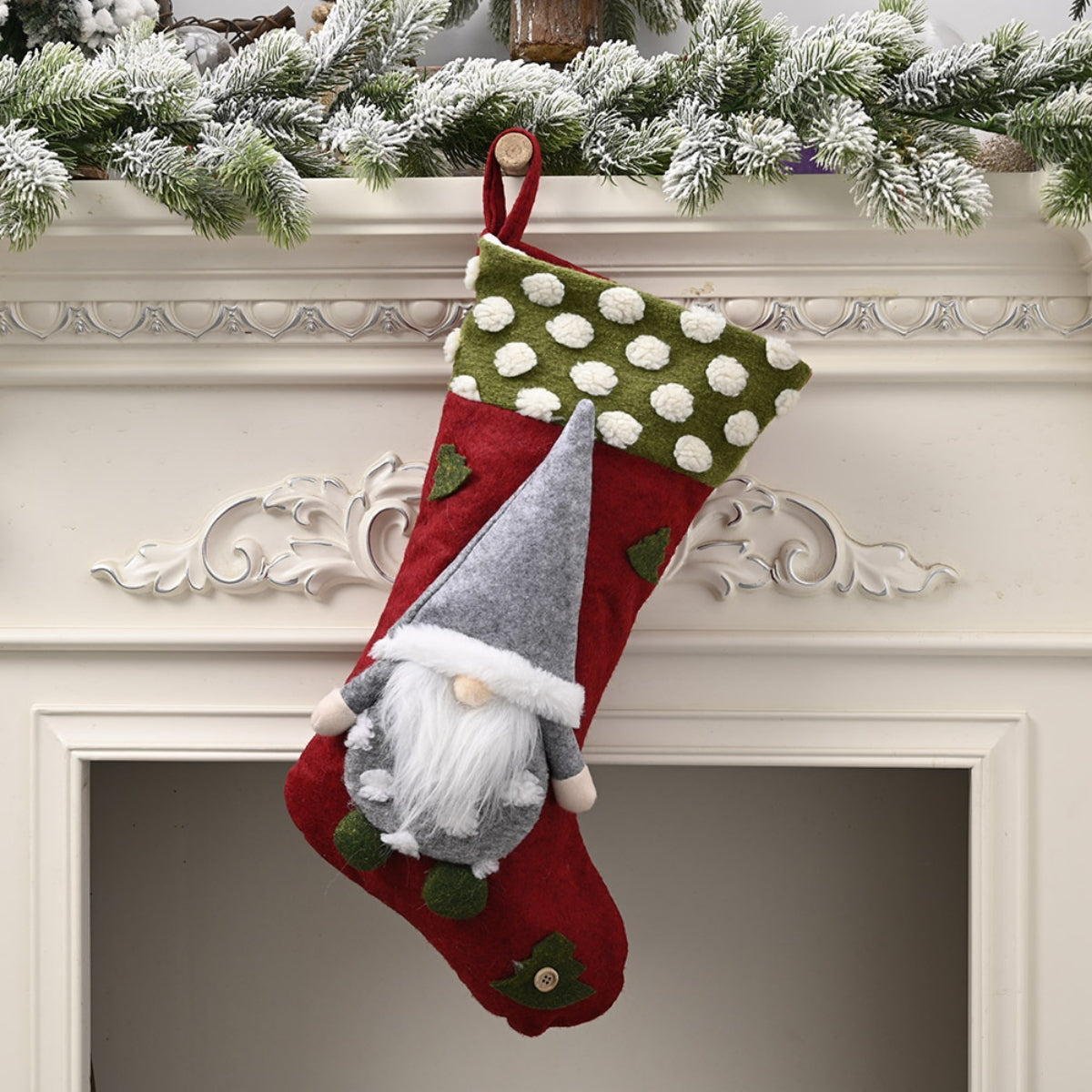 Christmas Stocking Hanging Widget — Festive Mantel Hanger Decoration