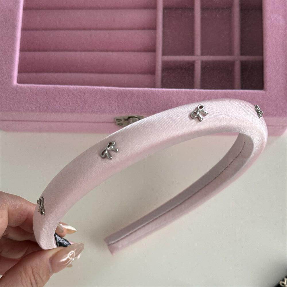 Alloy Bow Trim Headband for Stylish Hair Accessory