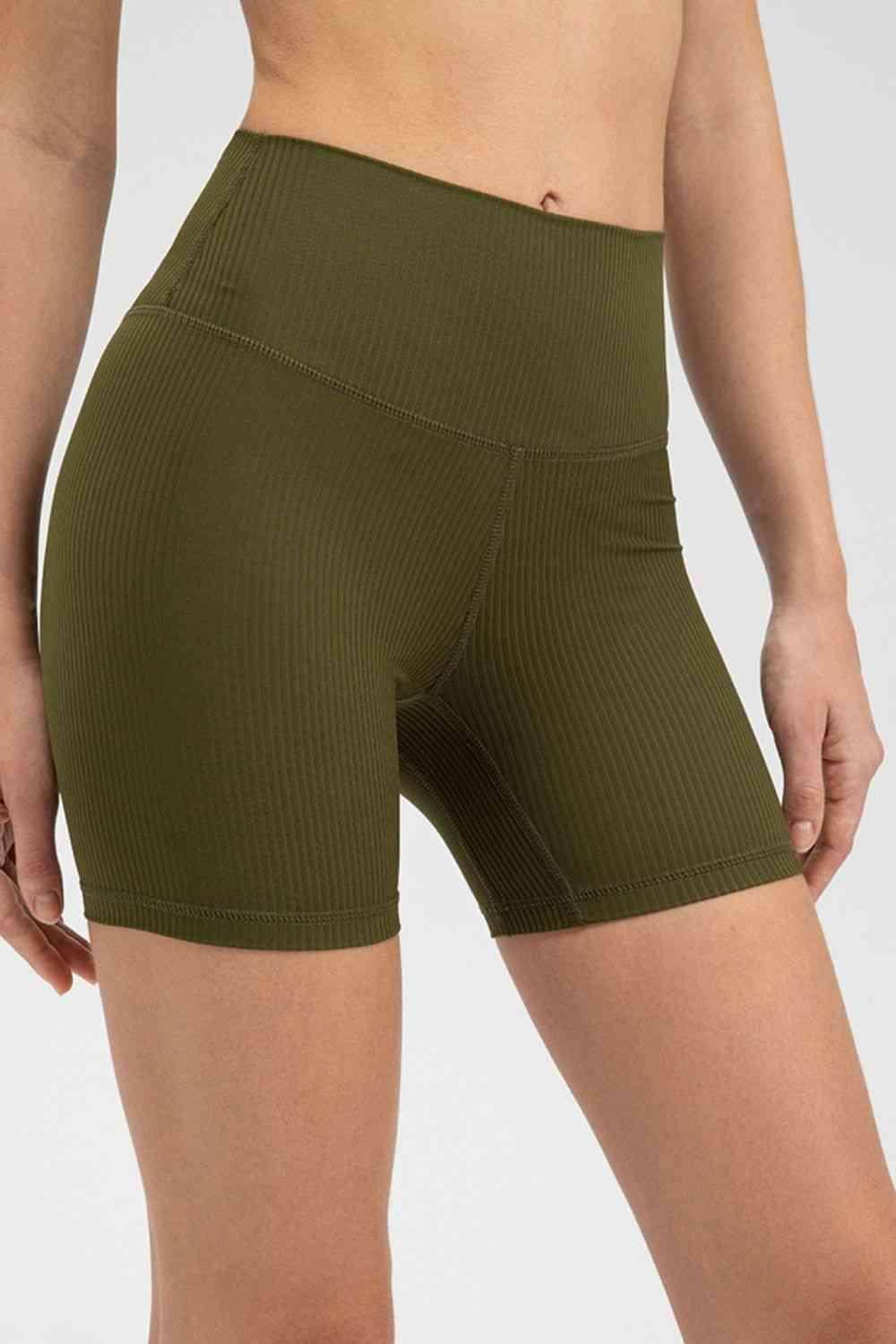 Wide Waistband Slim Fit Sports Shorts for Active Lifestyle