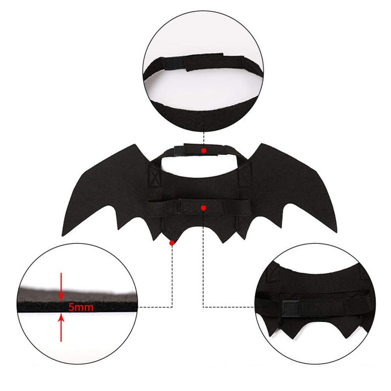 Halloween Bat Wings Pet Costume — Cat &amp; Dog Decoration Accessory