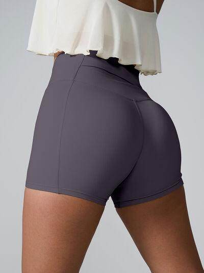 High Waist Active Shorts with Pockets for Women