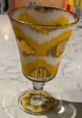 Les Ottomans Ikat Gold Wine Glass