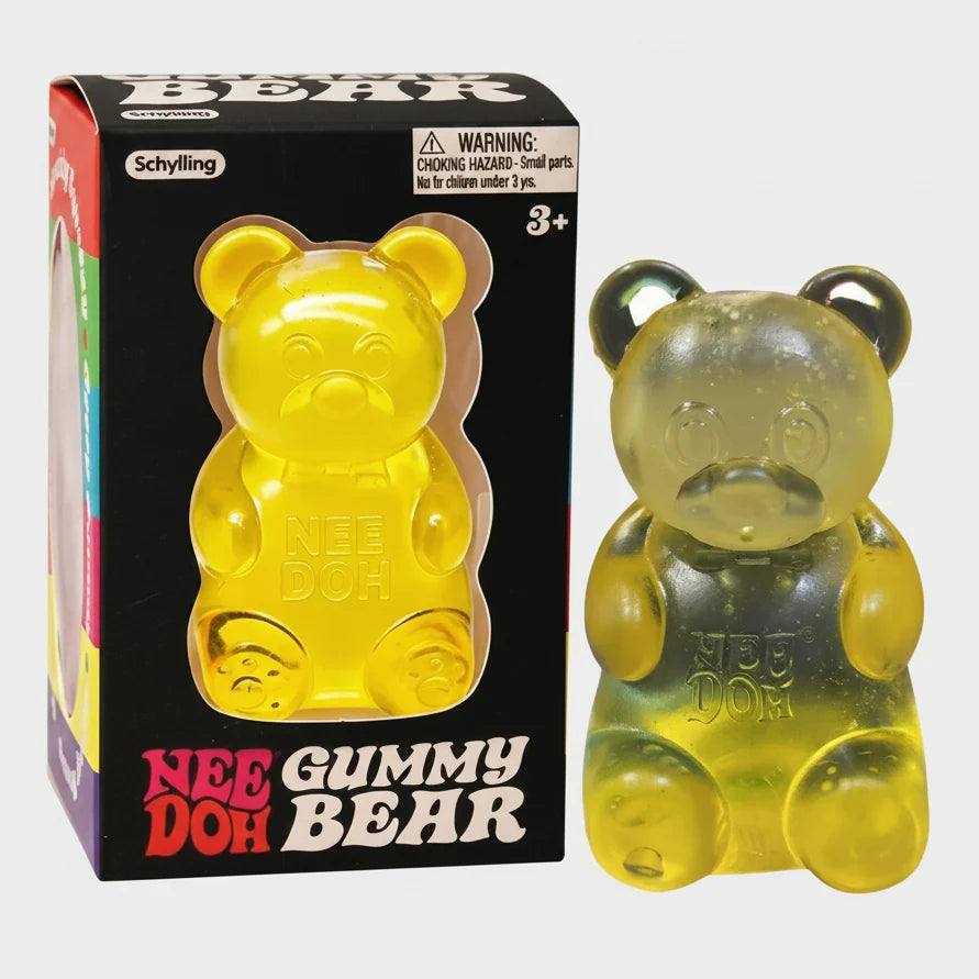 Yellow Nee Doh Gummy Bear squish toy